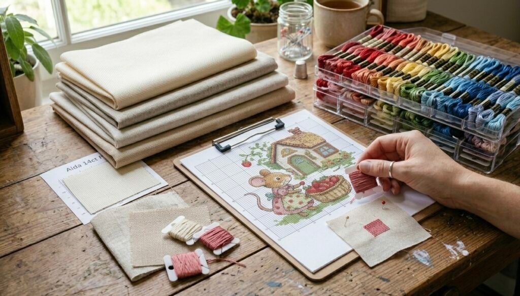 comment calculer sa toile de broderie sans se tromper