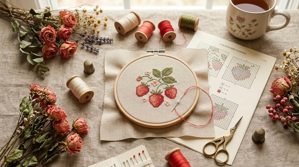 Commencer la broderie au point de croix
