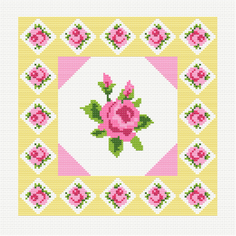 rose d'antan grille point de croix pdf