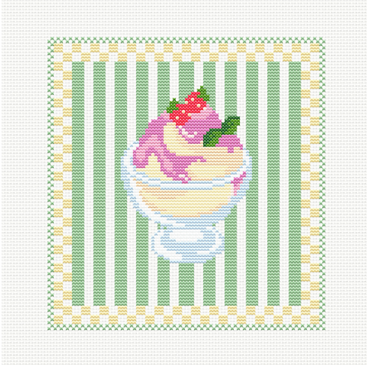 nuage de fraises modèle point de croix cerise pdf